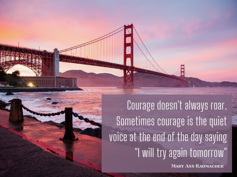 golden gate bridge in san francisco at sunset with text overlay
